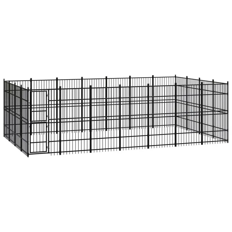 Perrera de exterior de acero 25,8 m²