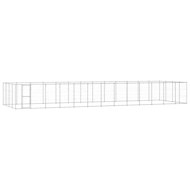 Perrera de exterior de acero galvanizado 53,24 m²