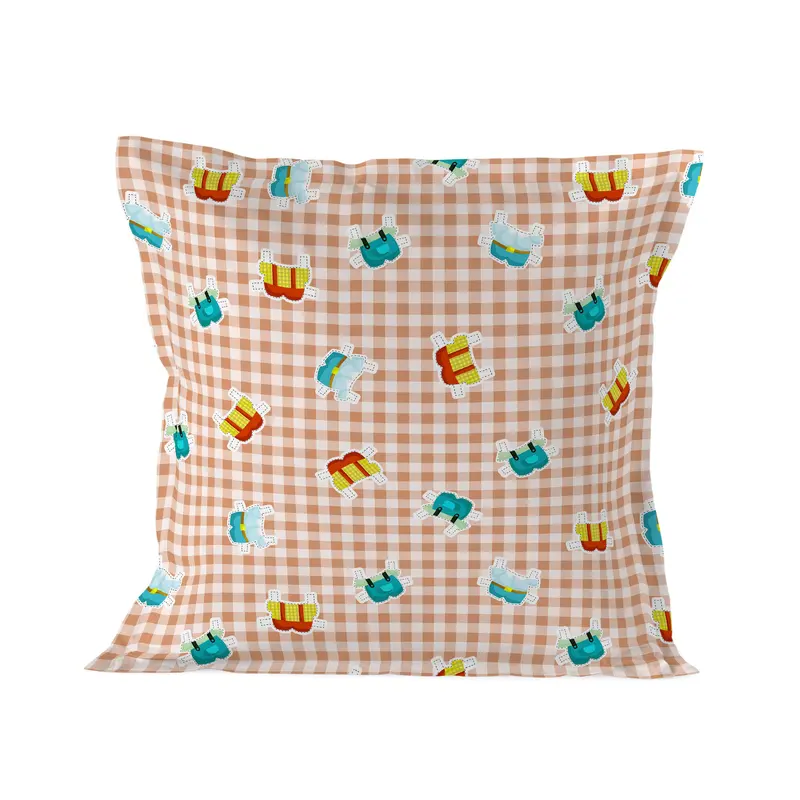 Piggys vichy Funda de almohada 80x80 cm