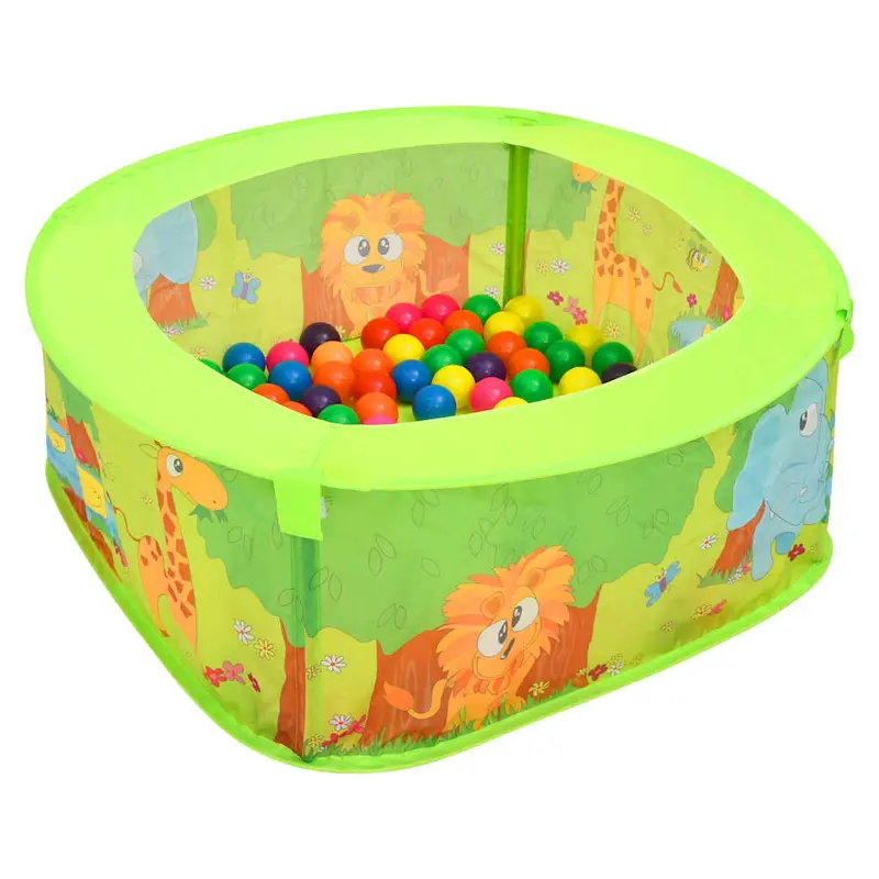 Piscina de bolas con 50 bolas para niños 75x75x32 cm