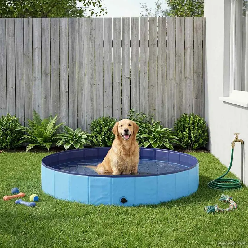 Piscina para Perros Azul Ø200 x 30 cm PVC Grueso