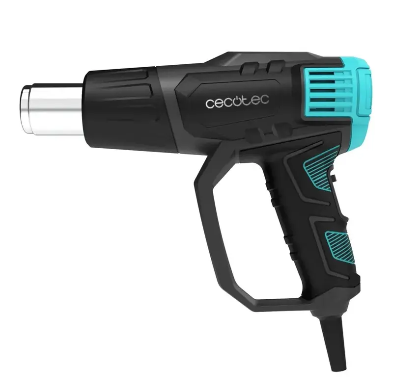 Pistola de calor Hell gun 7500 2000W con regulación de velocidad y 4 cabezales intercambiables Cecotec