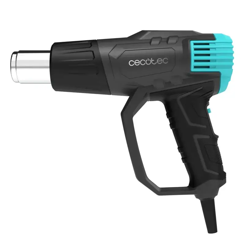 Pistola de calor Hell gun 9500 Vision 2000W control Digital 50oc a 600oc 4 cabezales y maletín incluido Cecotec