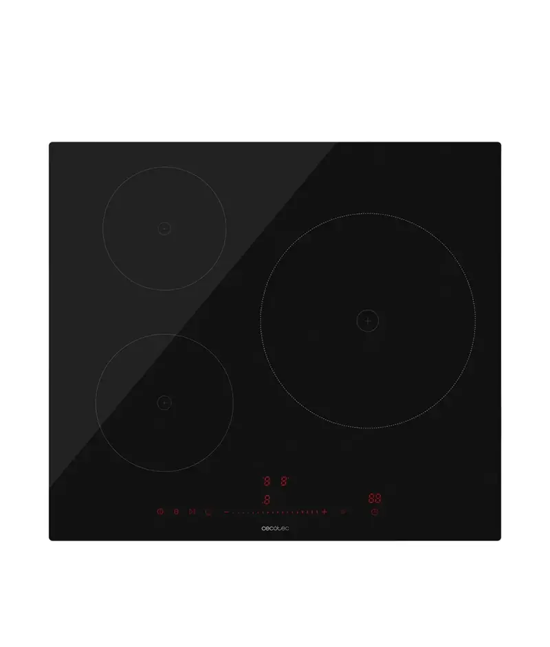 Placa de Inducción 3 Fuegos, 7400W, Seguridad y Eficiencia para tu Cocina de Cecotec