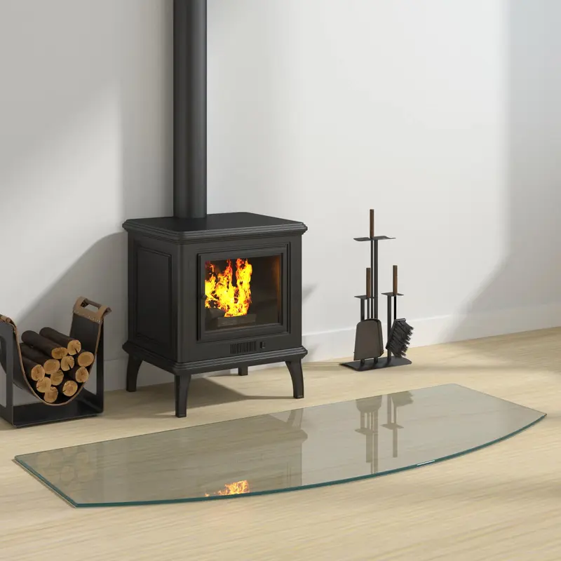 Placa de vidrio para chimenea Transparente 120 x 50 cm Cristal