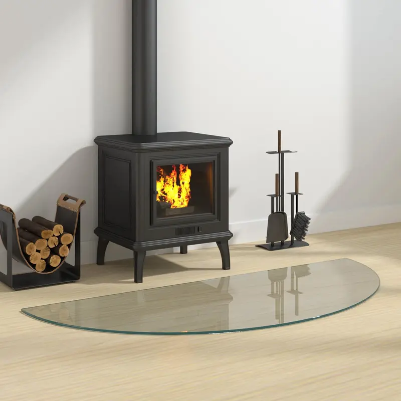 Placa de vidrio para chimenea Transparente 1200 x 500 mm