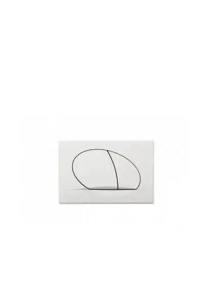 Placa Pulsadora Doble Descarga Blanca ORANGE Unisan con Kit de Fijación