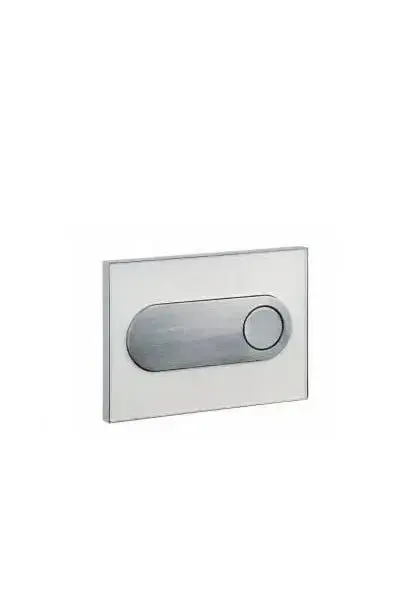 Placa Pulsadora Doble Descarga Moon Cromo y Blanco - Unisan