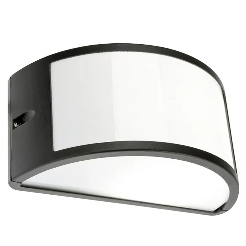 Plafón aplique ip 1/2 luna abierto negro