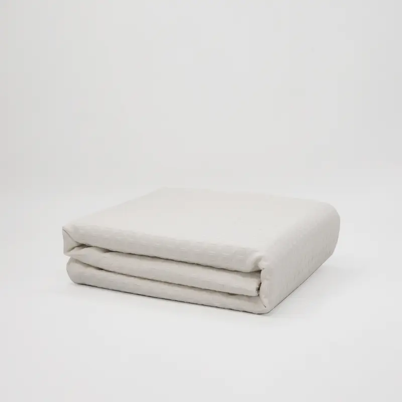 Plaid Waflle 100% algodón Blanco químico 130x170 cm