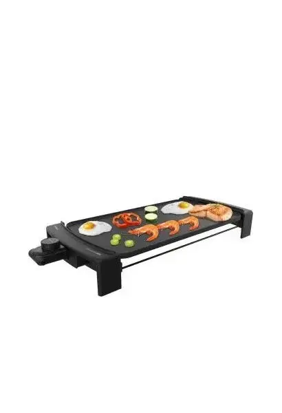 Plancha de asar eléctrica con revestimiento antiadherente y 2600 w de potencia tasty&grill 3000 blackwater de Cecotec
