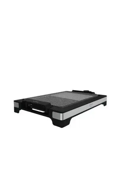 Plancha de asar eléctrica de 37,5x24,5 cm antiadherente con 5 niveles de potencia tasty&grill 2000 inox mixstone de Cecotec