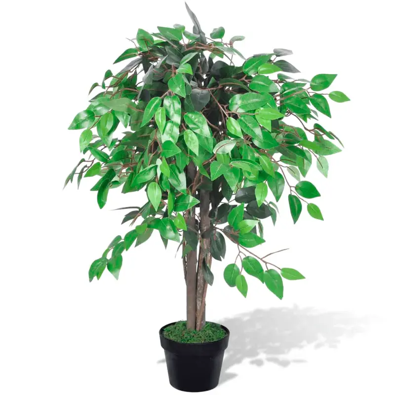 Planta artificial árbol ficus con macetero 90 cm