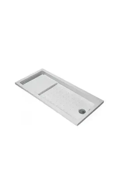 Plato de ducha 170 cm acrílico blanco encastrar Strado de Unisan