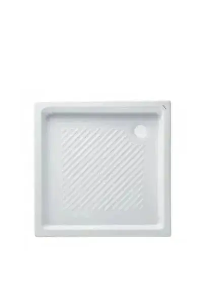 Plato de ducha 70x70 cm porcelana Fine Fire Clay blanco Moraira Unisan
