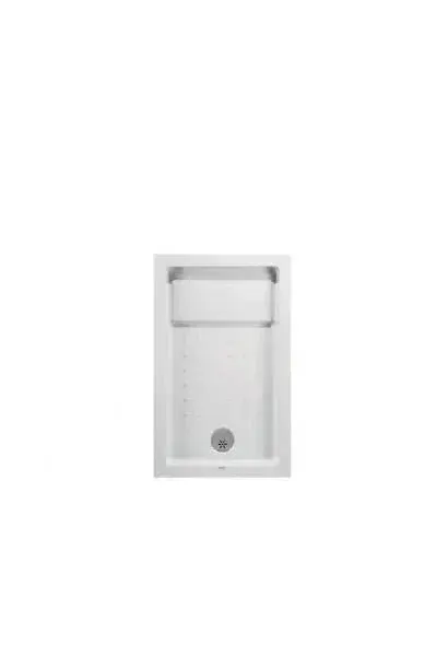 Plato de ducha de 120 cm acrílico color blanco diseño moderno y duradero Strado de Unisan
