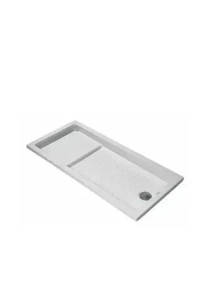 Plato de Ducha Encastrar 160 cm Acrílico Blanco Strado Unisan