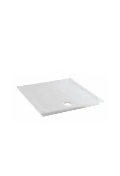Plato de Ducha Extraplano 89,5x89,5 cm Porcelana Fine Fire Clay Blanco Unisan