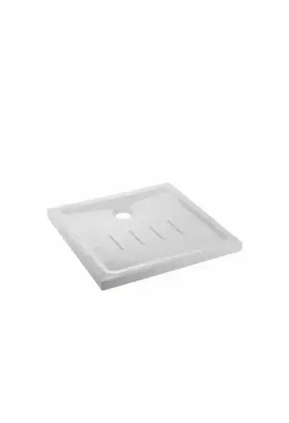 Plato de Ducha Extraplano Porcelana 80x80 Blanco Waterline Unisan