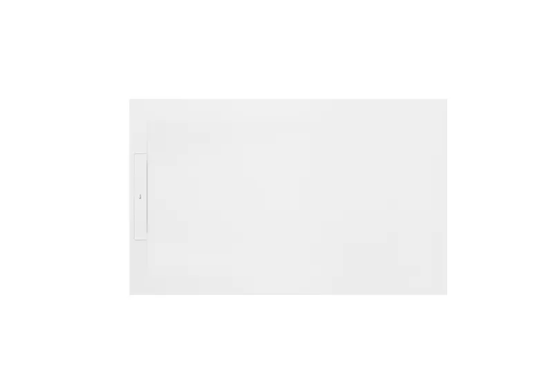 Plato de Ducha Roca Pyros STONEX® 140x90 cm, color blanco, Extraplano Antideslizante con Desagüe y Sifón Incluidos