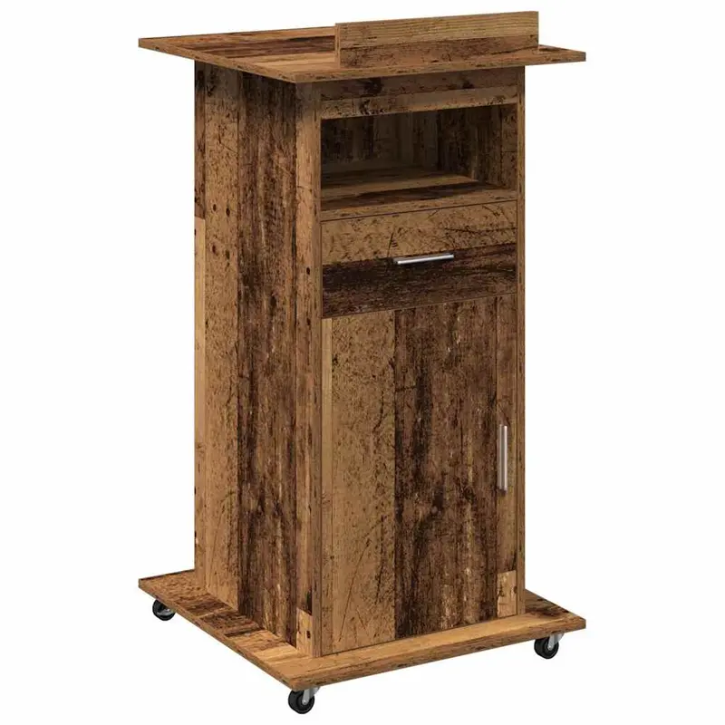 Podio Madera vieja 55 x 55 x 107 cm Madera de ingeniería