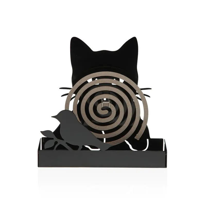 PORTA ESPIRAL ANTIMOSQUITOS GATO KURO NEGRO