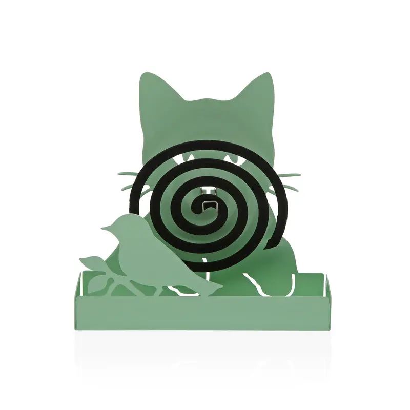PORTA ESPIRAL ANTIMOSQUITOS GATO KURO VERDE
