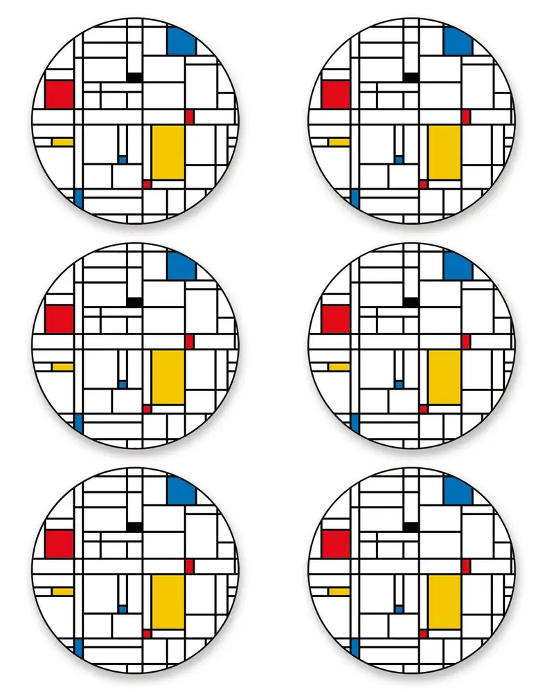 Posavasos Mondrian Pack de 12
