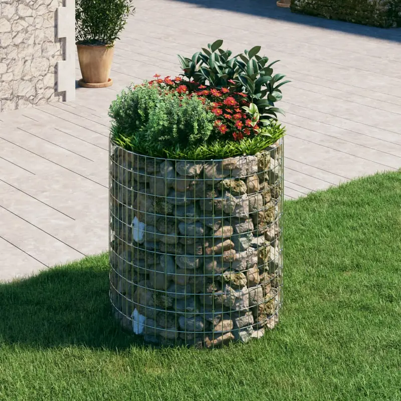 Poste circular de gaviones acero galvanizado Ø100x100 cm