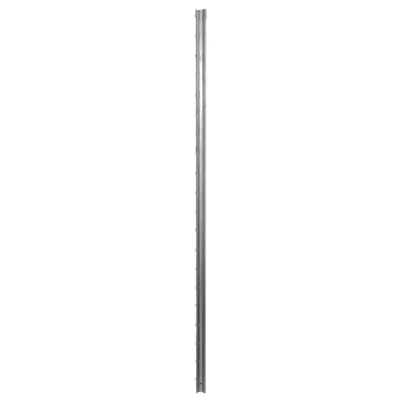Poste de Valla 10 pcs Plateado 200 cm Acero