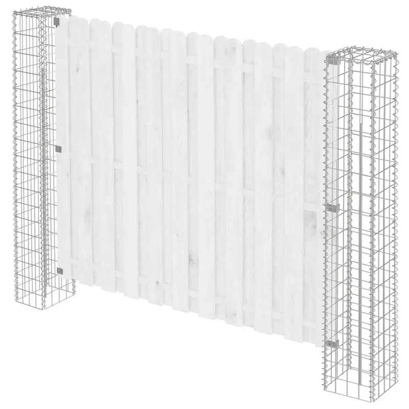 Poste de Valla 2 pcs Plateado 20 x 20 x 190 cm Metal