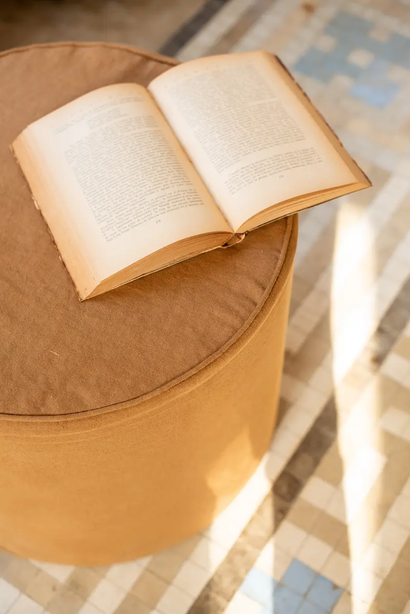 Pouf Artesano Lino Caramelo