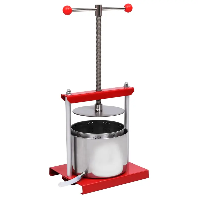 Prensa de vino y fruta acero inoxidable 6 L