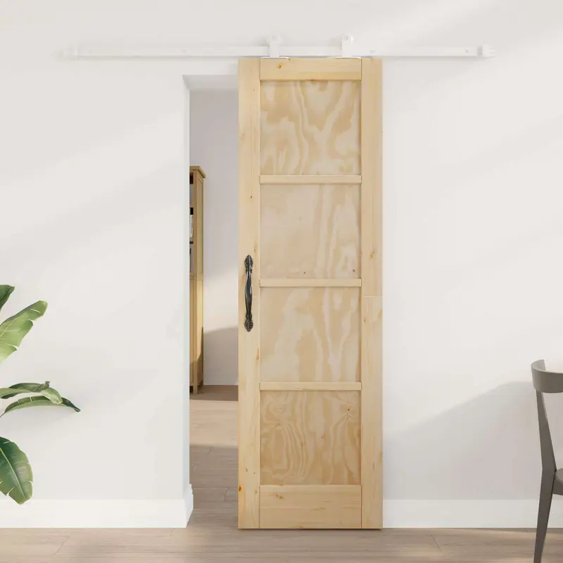 Puerta Corredera Natural y Blanco 61 x 198,5 cm