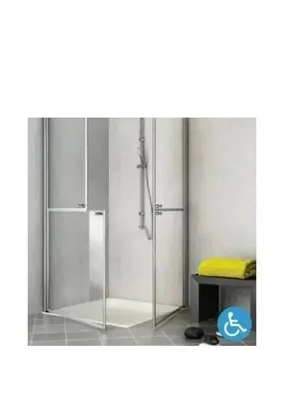 Puerta de Ducha NEW WCCARE Unisan – Cristal Templado y Aluminio Cromo