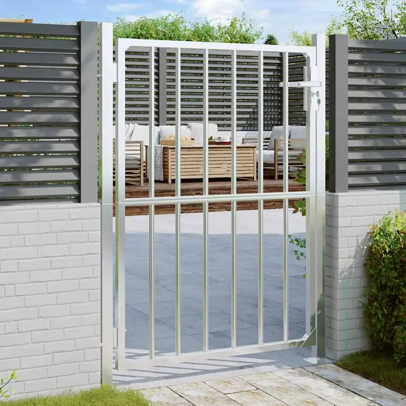 Puerta de jardín 100x145 cm de acero inoxidable