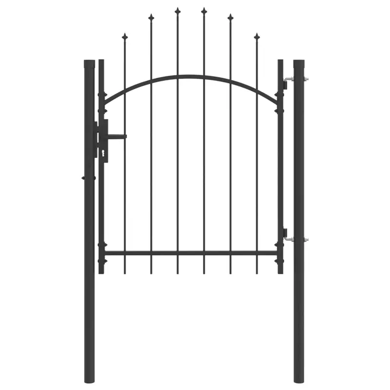 Puerta de jardín con cerradura Woerden Gris 100 x 100 cm Acero