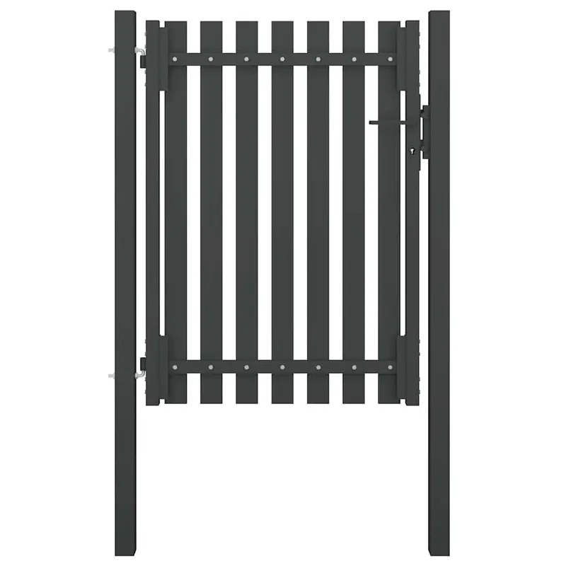 Puerta de jardín de acero 100 x 125 cm color antracita