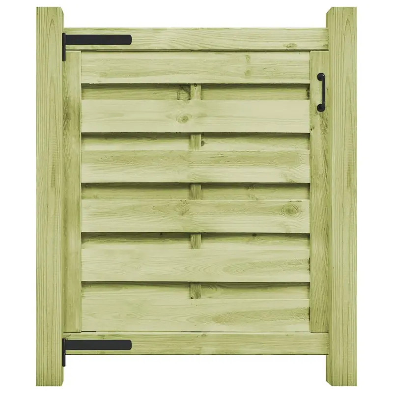 Puerta de jardín madera de pino impregnada verde 100x100 cm