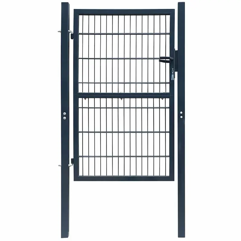 Puerta de valla 2D (individual) Gris antracita 100x120 cm