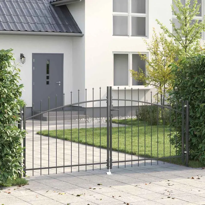Puerta Doble con cerradura Woerden Gris 299,5 x 149,5 cm Acero