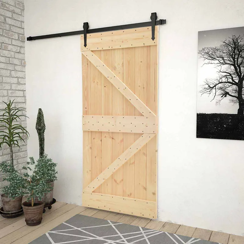 Puerta NARVIK Natural 100 x 210 cm Madera de Pino Sólido