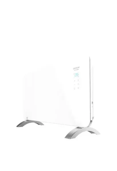 Radiador convector de cristal con pies y wifi de color blanco ready warm 6700 crystal connection de Cecotec