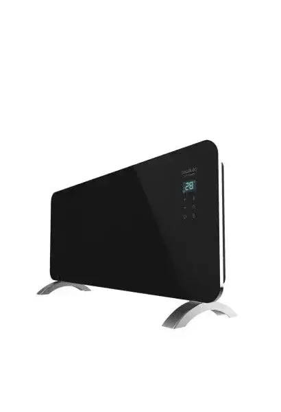 Radiador convector de cristal con pies y wifi de color negro ready warm 6770 crystal connection de Cecotec