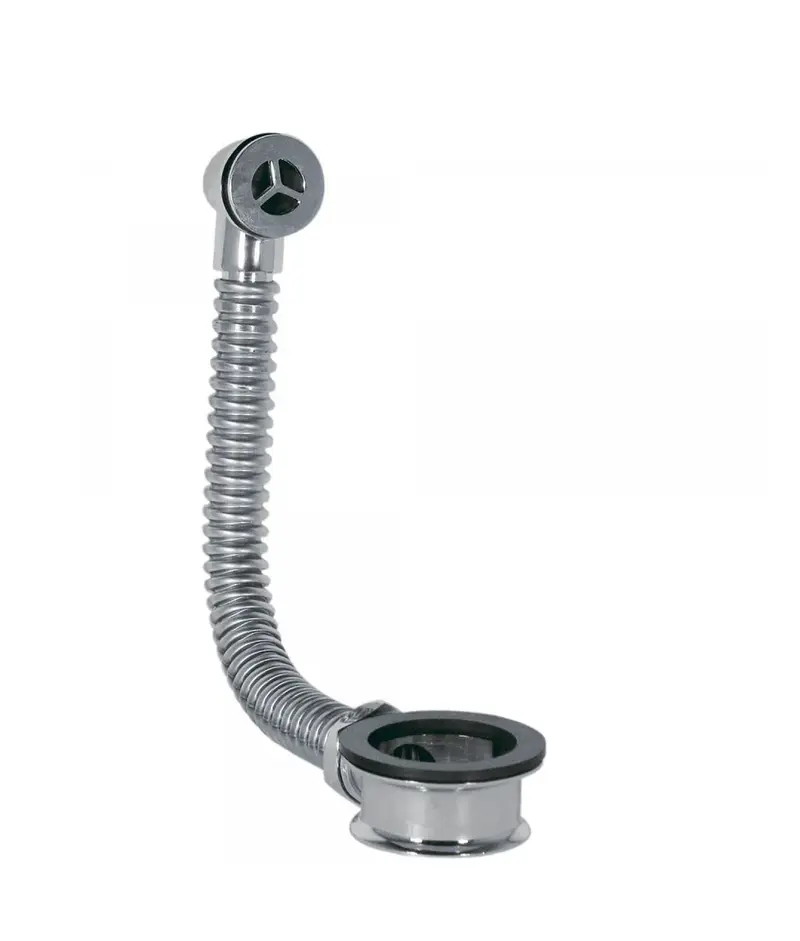 Rebosadero para lavabo con tubo flexible acabado cromado TRES