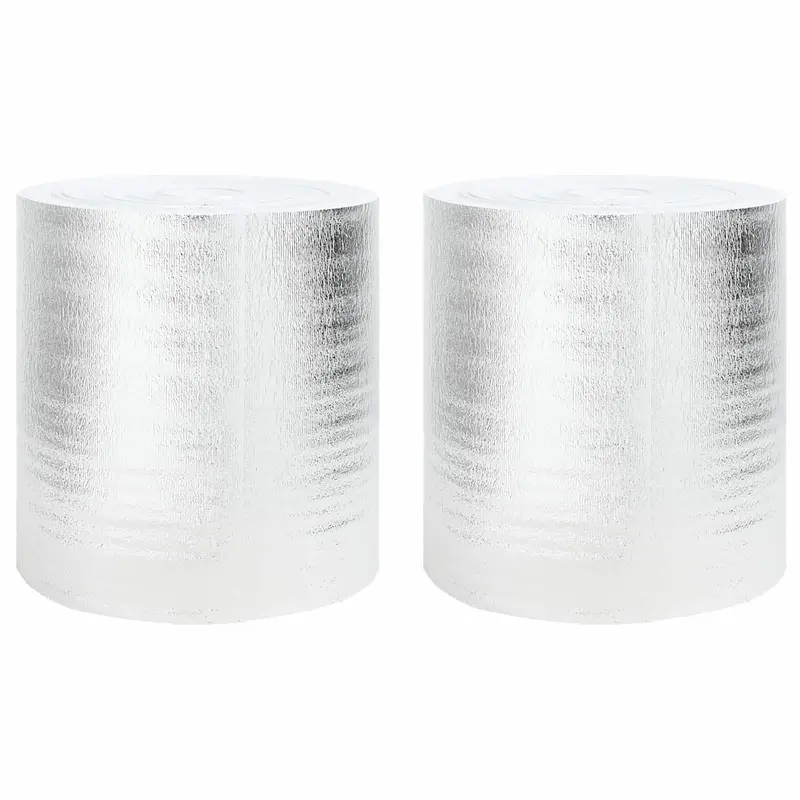 Reflector de calor para radiador 2 pcs Plateado 25 x 0,5 m