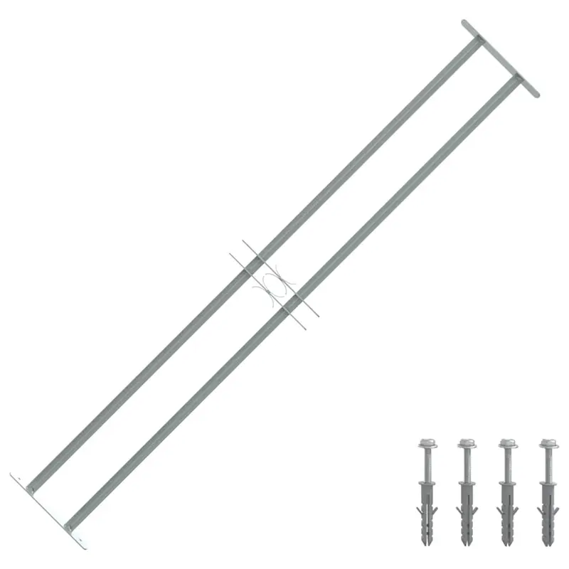 Reja de seguridad ajustable ventana con 2 barras 1000-1500 mm