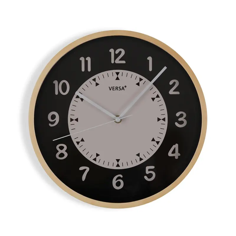 RELOJ COCINA 30 CM VINTAGE NEGRO