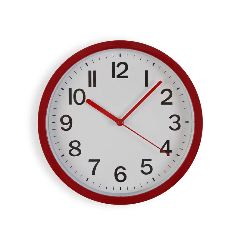 RELOJ DE PARED ROJO 22CM
