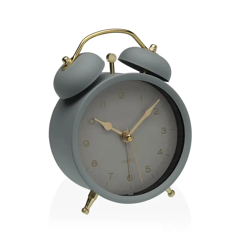 RELOJ DESPERTADOR GRIS 9.7CM